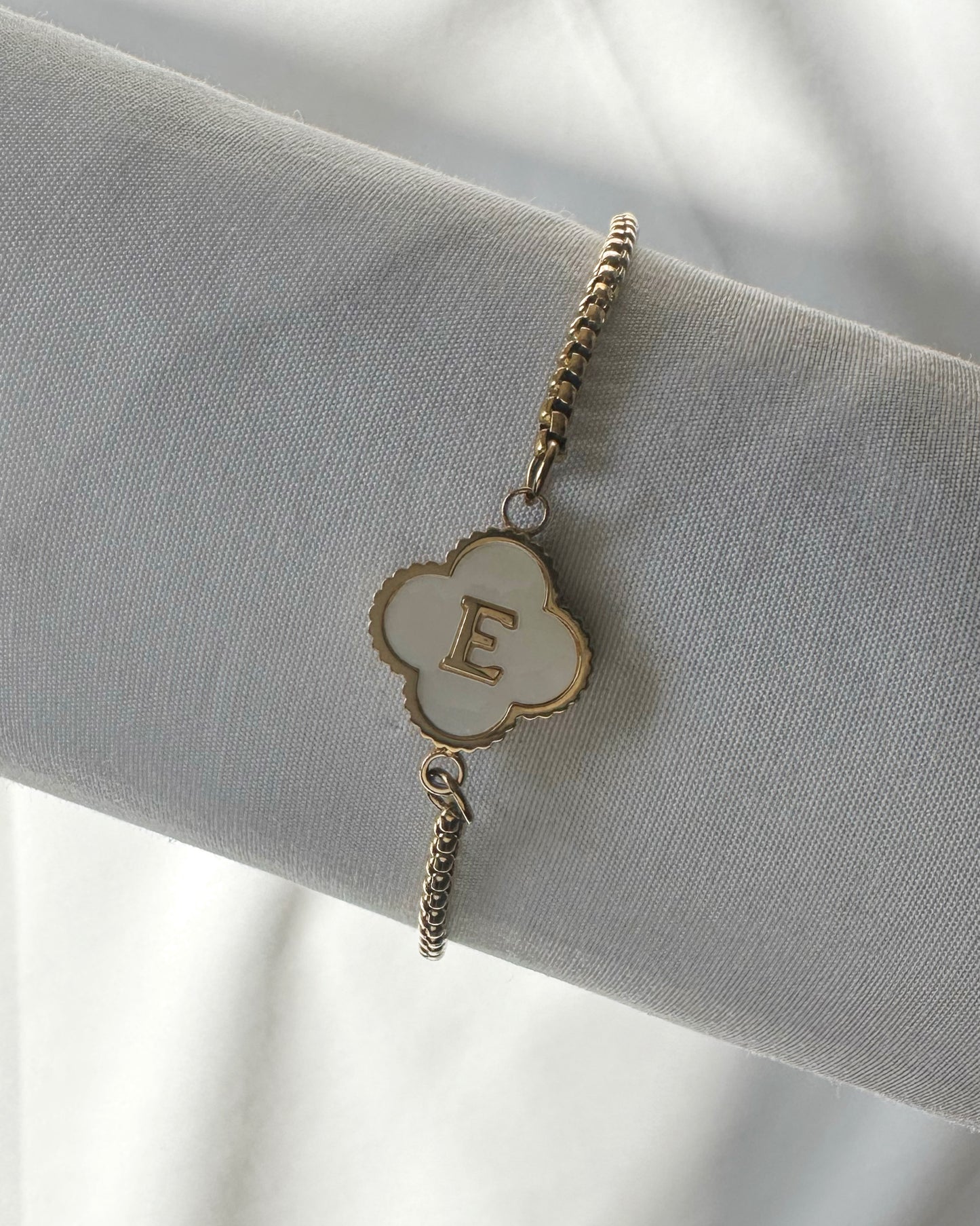 Clover Initial Bracelet