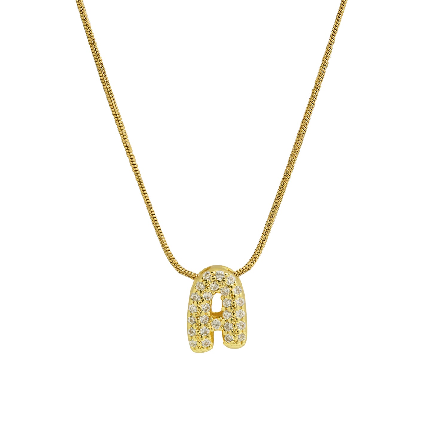 Personalised Bubble Necklace Gold