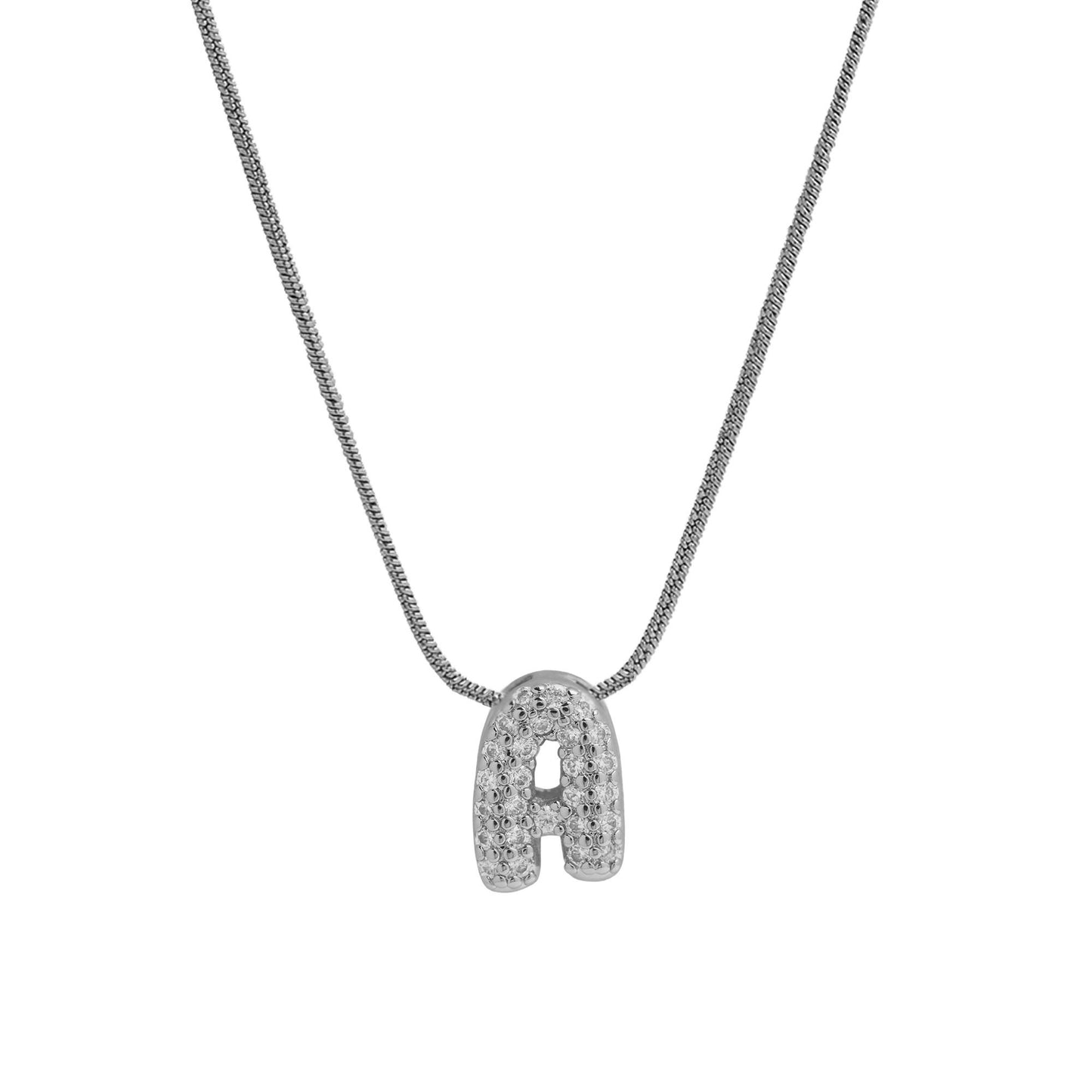 Personalised Bubble Necklace Silver