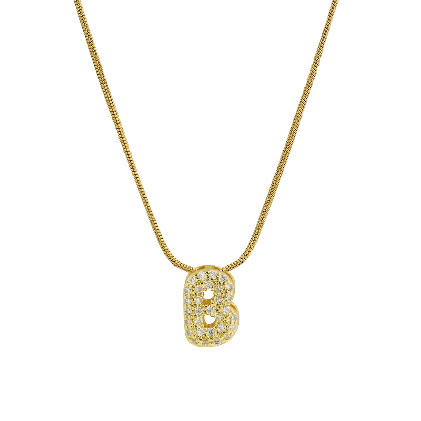 Personalised Bubble Necklace Gold