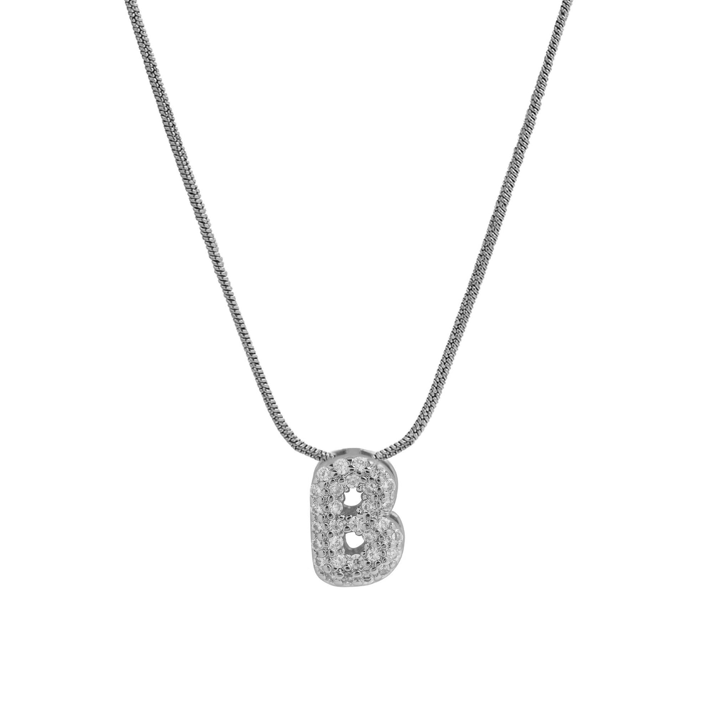 Personalised Bubble Necklace Silver