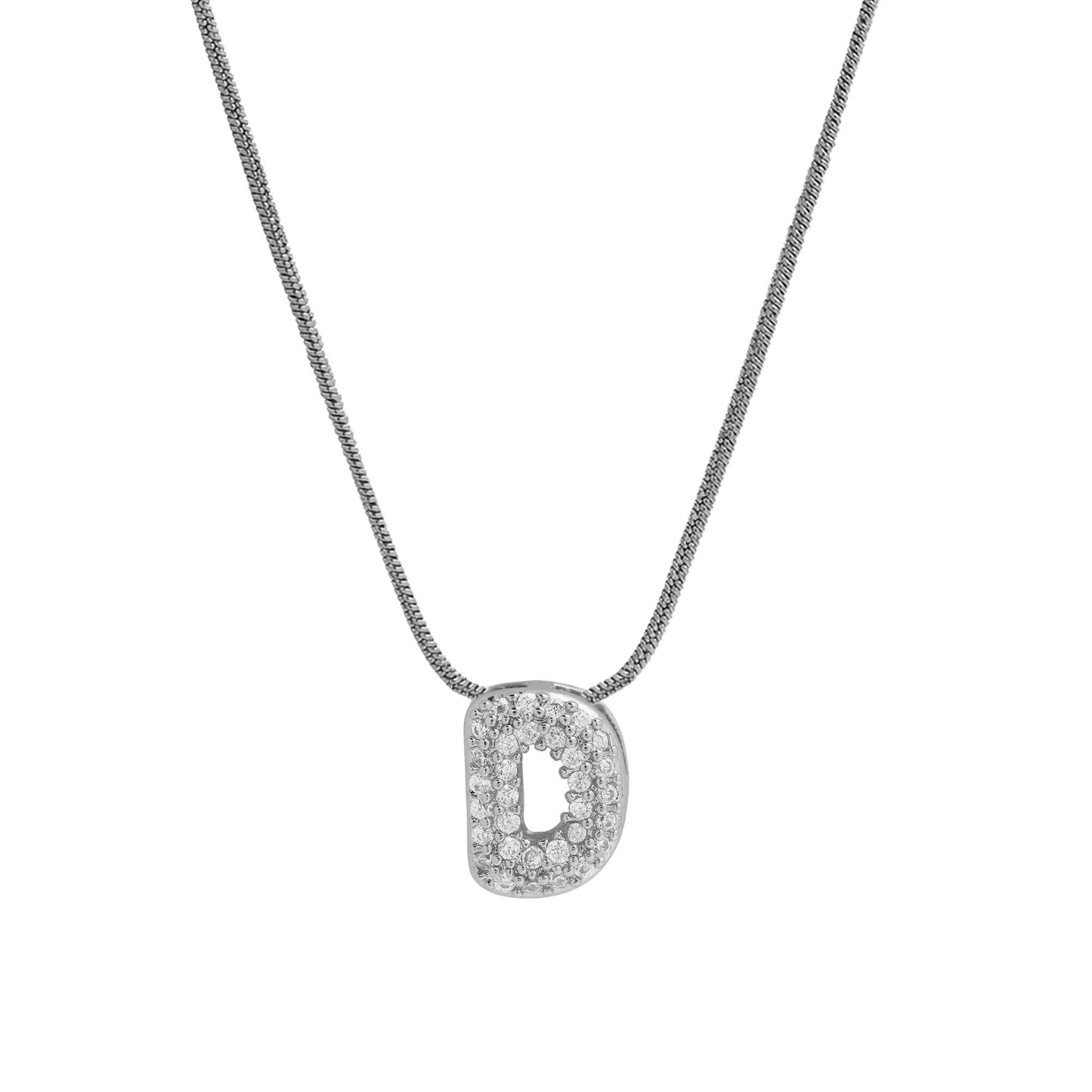 Personalised Bubble Necklace Silver