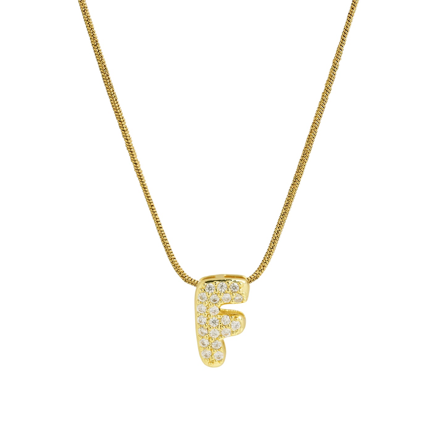 Personalised Bubble Necklace Gold