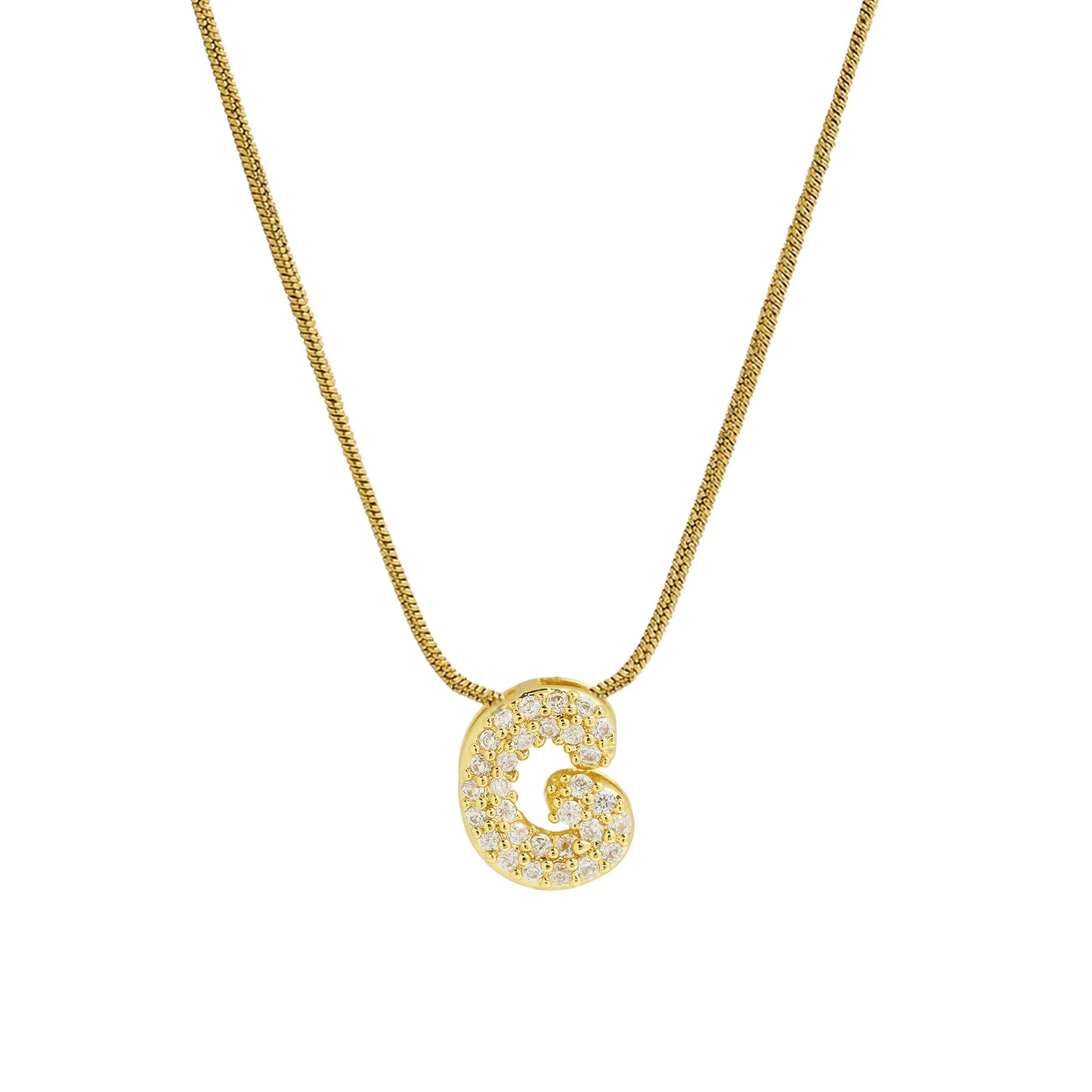 Personalised Bubble Necklace Gold