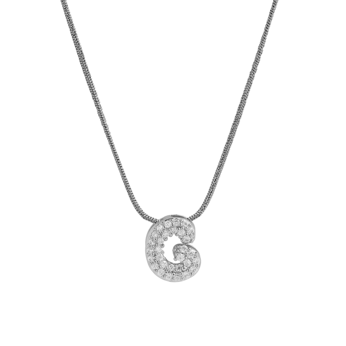 Personalised Bubble Necklace Silver