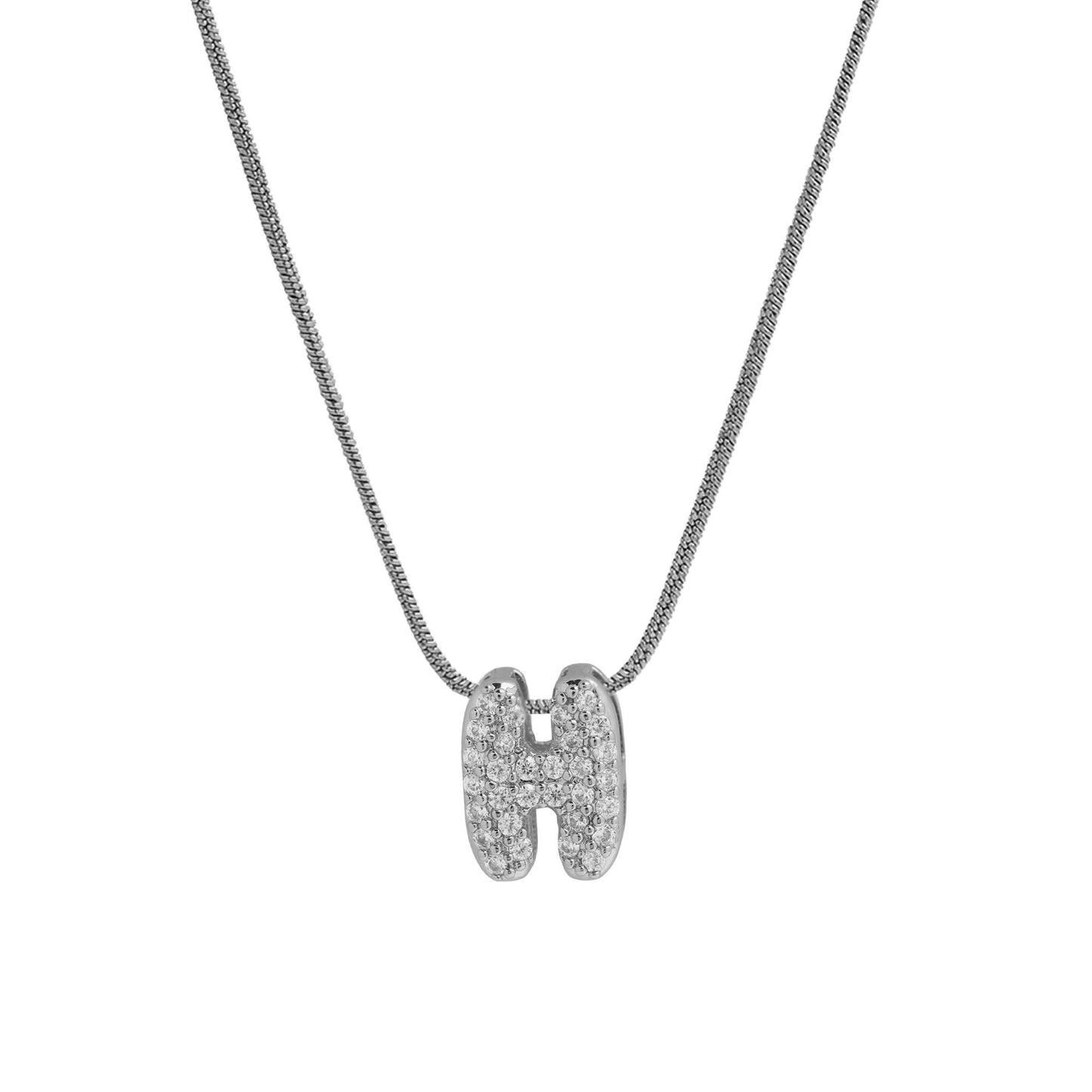 Personalised Bubble Necklace Silver