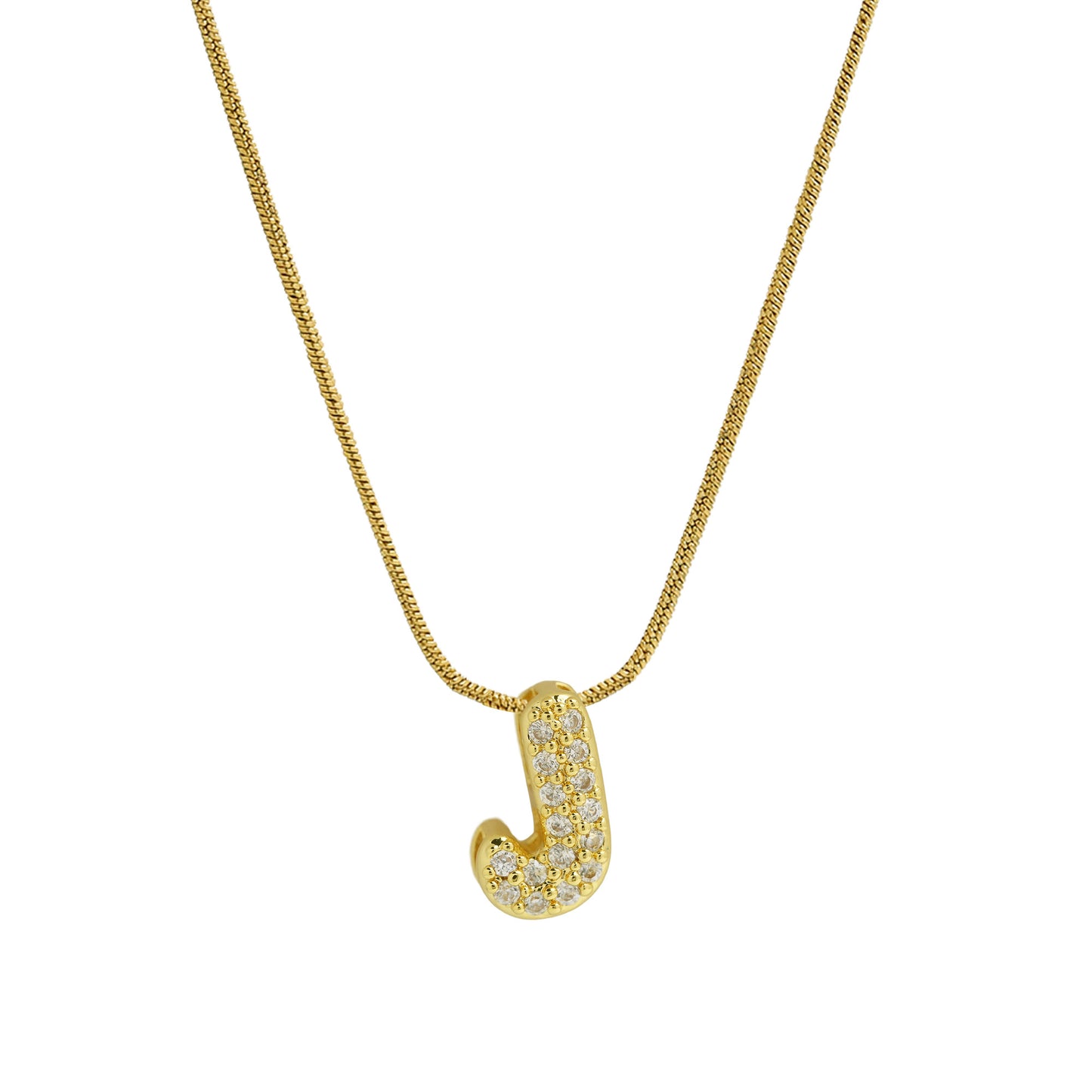 Personalised Bubble Necklace Gold