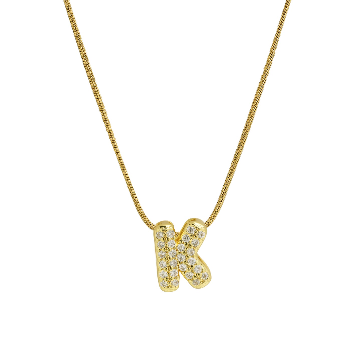 Personalised Bubble Necklace Gold