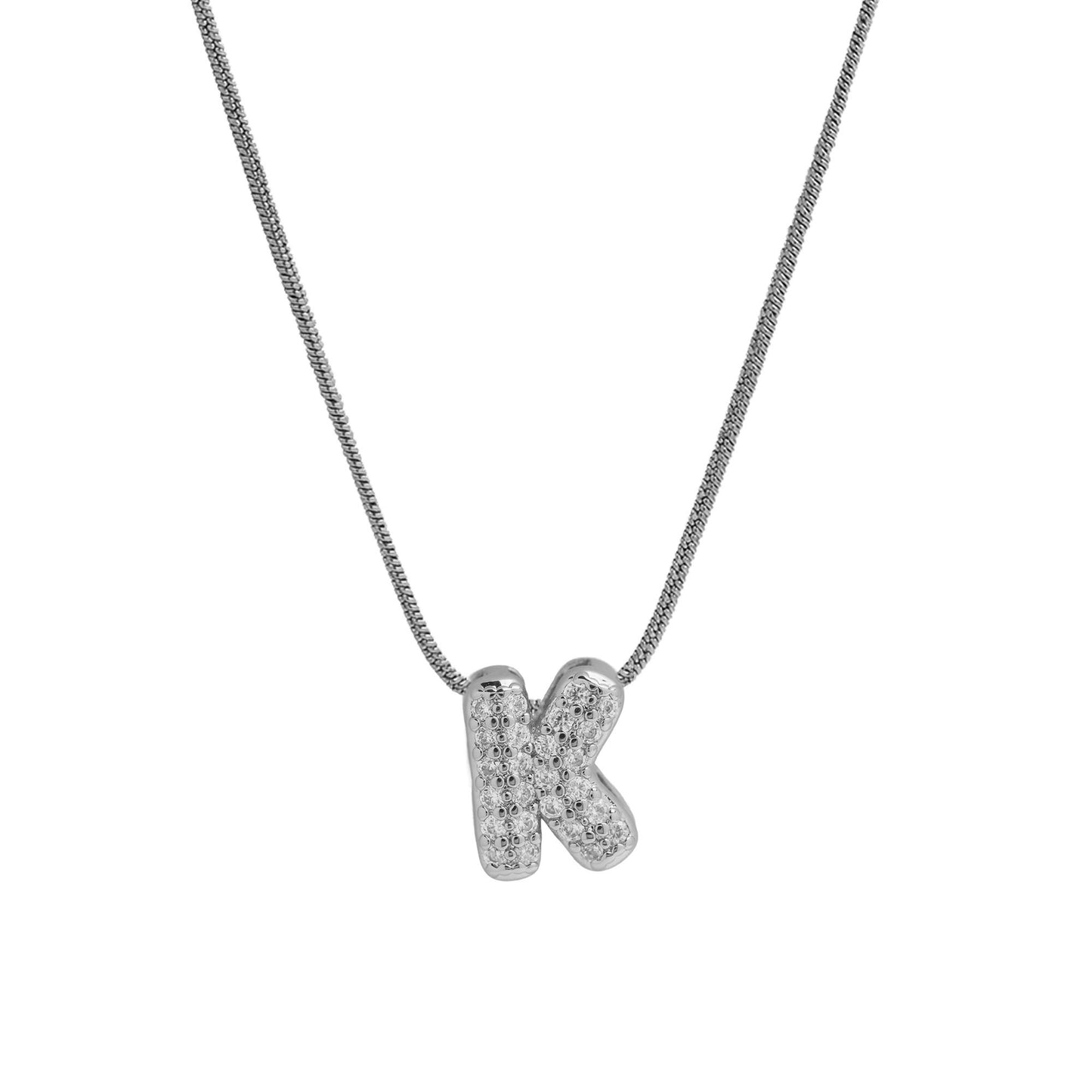 Personalised Bubble Necklace Silver