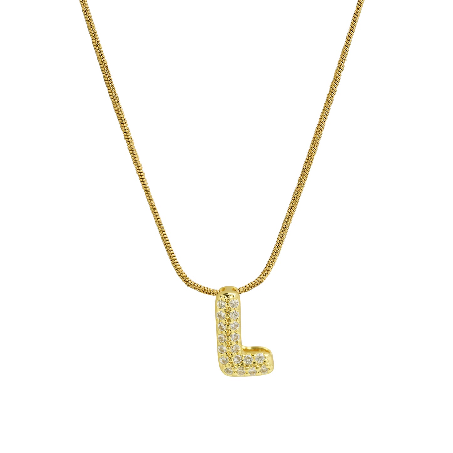 Personalised Bubble Necklace Gold