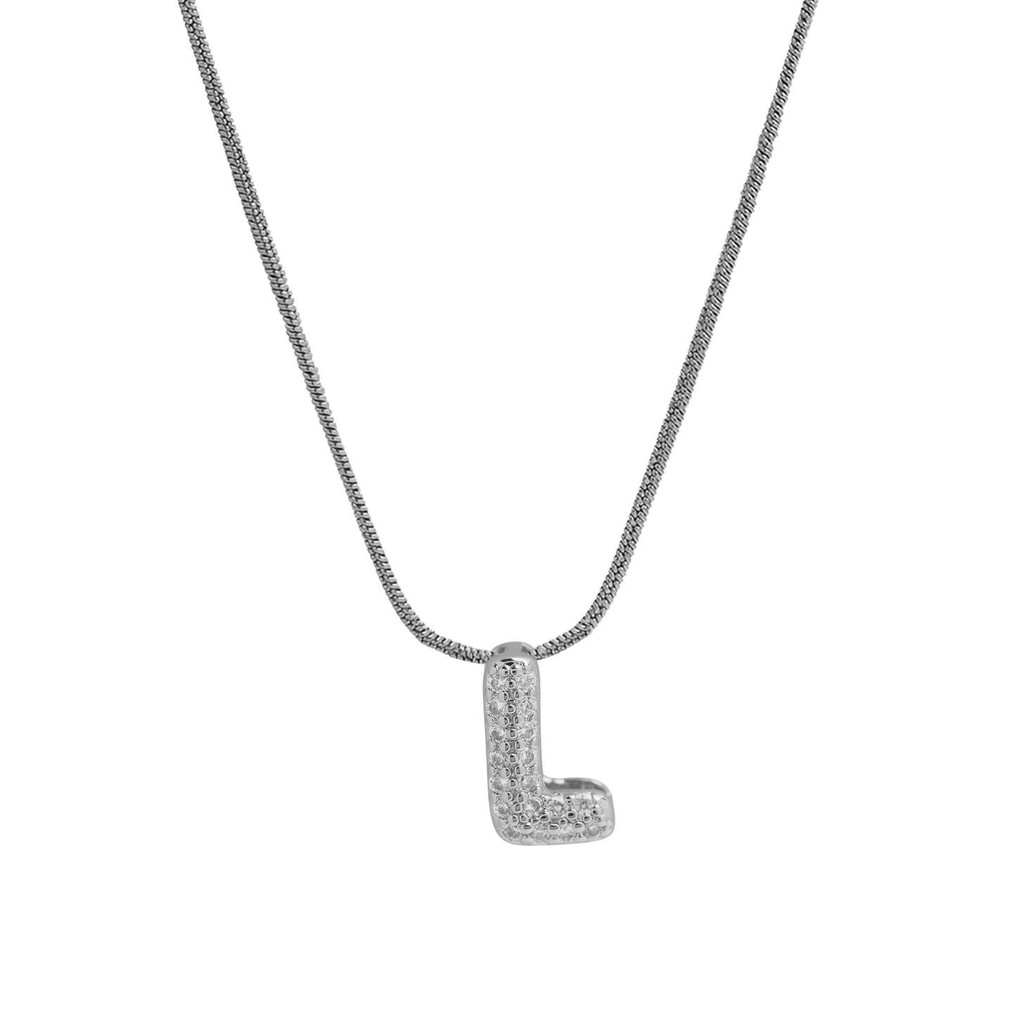 Personalised Bubble Necklace Silver