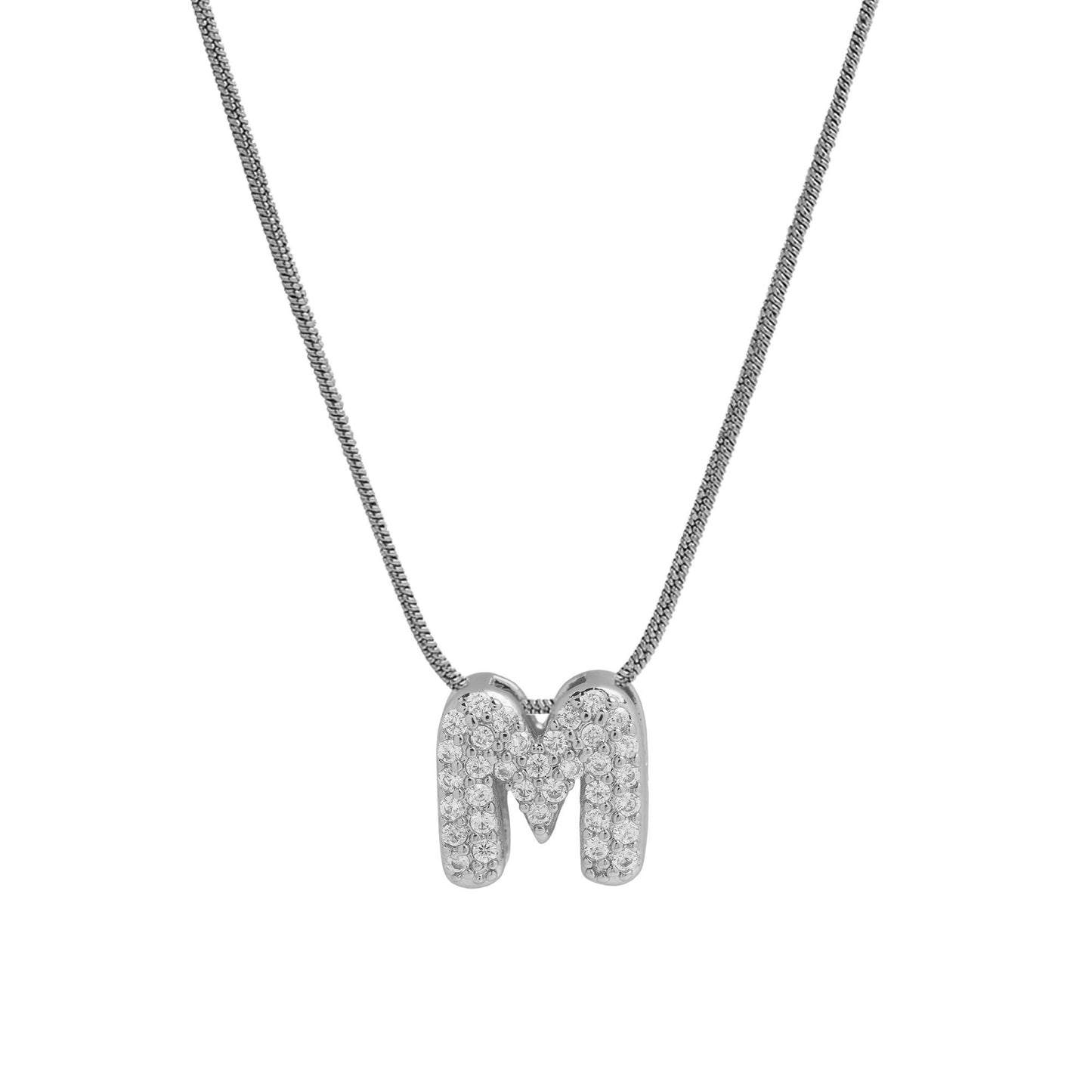 Personalised Bubble Necklace Silver