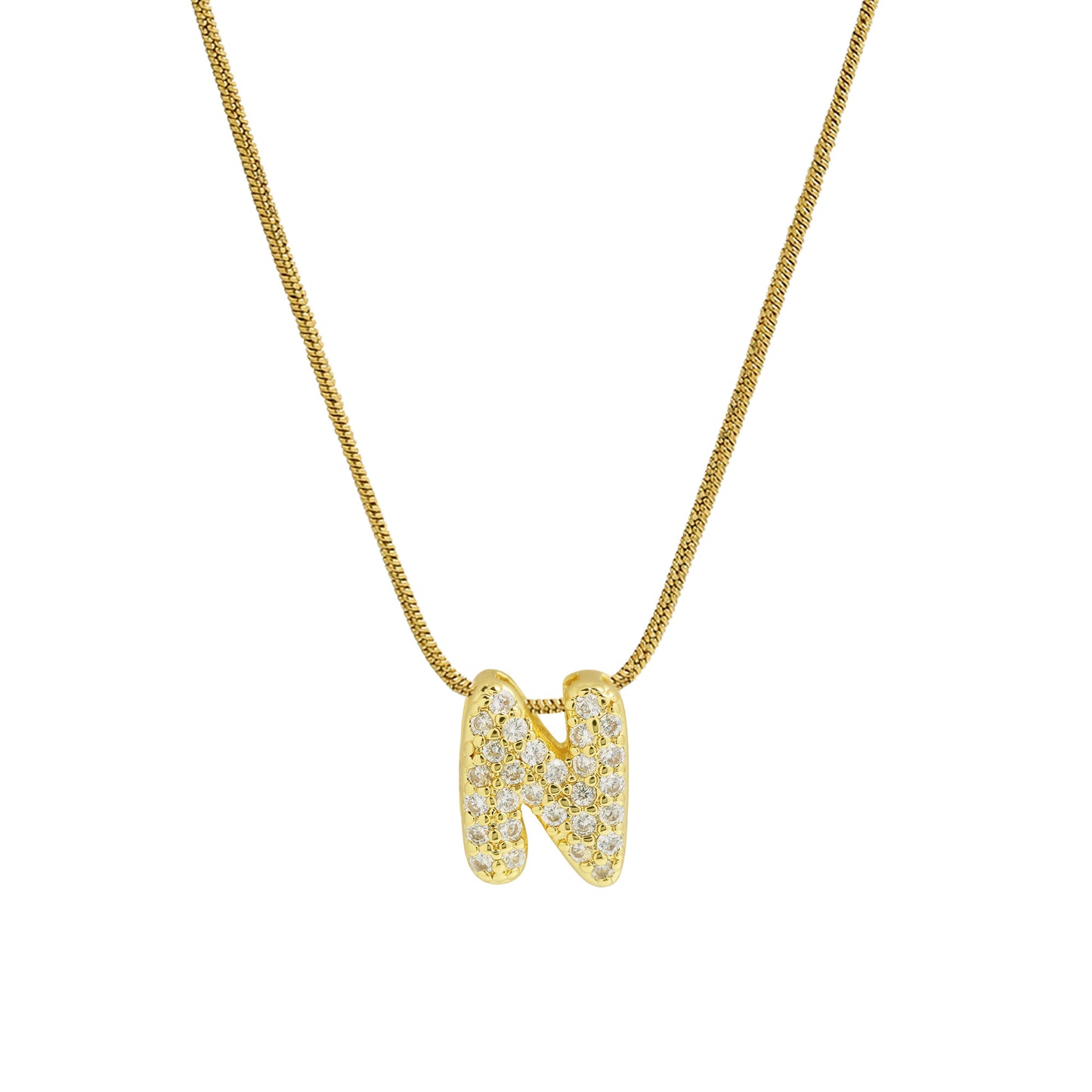 Personalised Bubble Necklace Gold