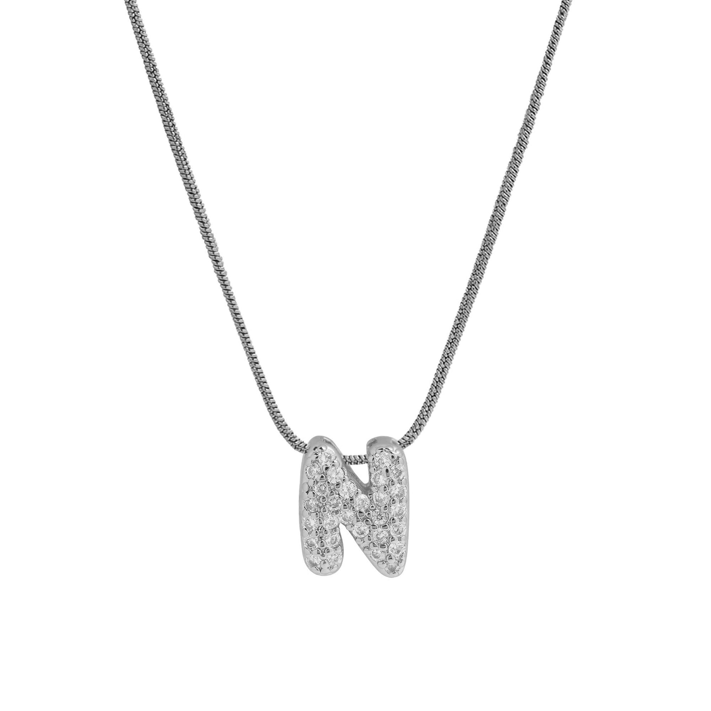 Personalised Bubble Necklace Silver