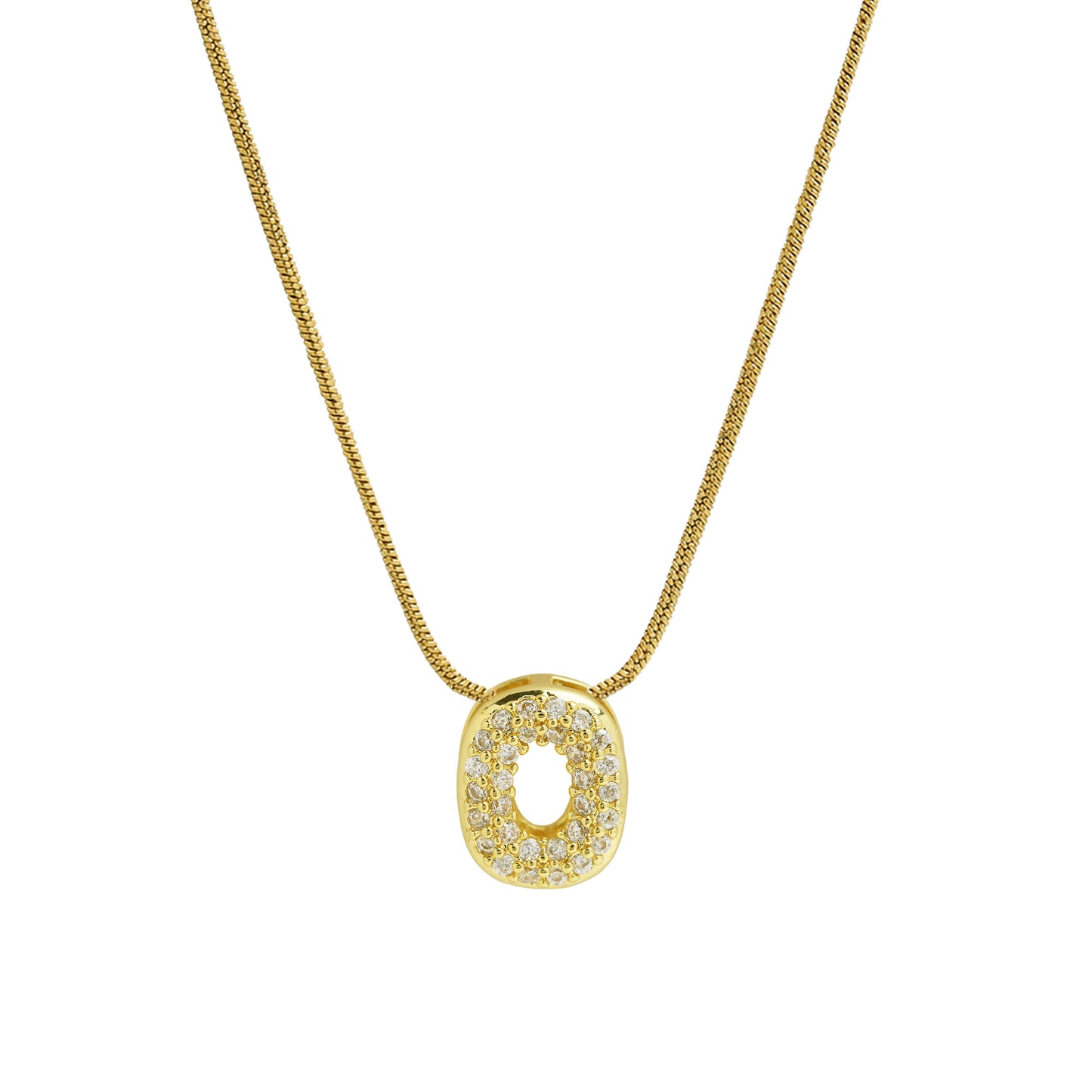 Personalised Bubble Necklace Gold