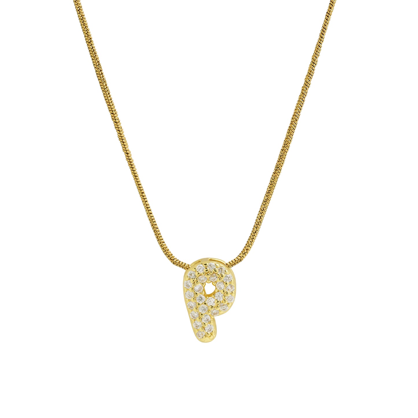 Personalised Bubble Necklace Gold