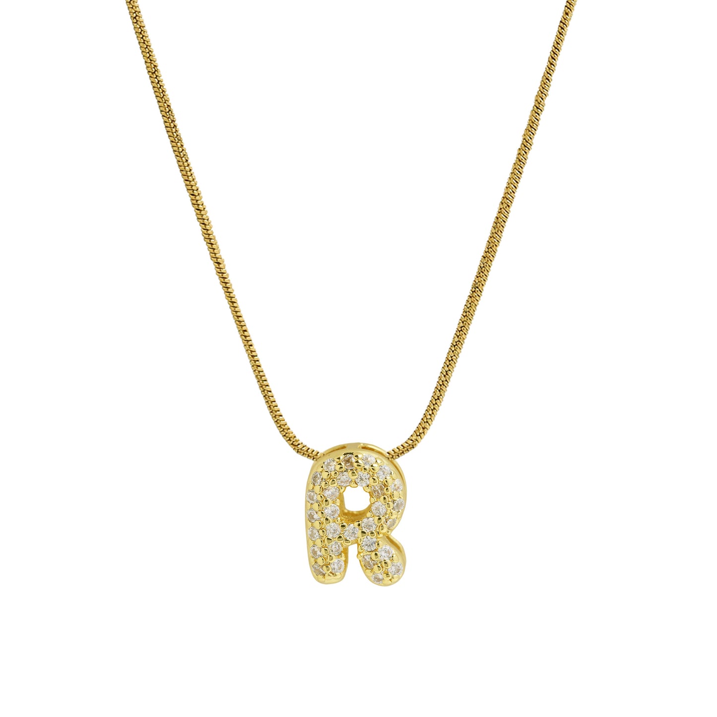 Personalised Bubble Necklace Gold