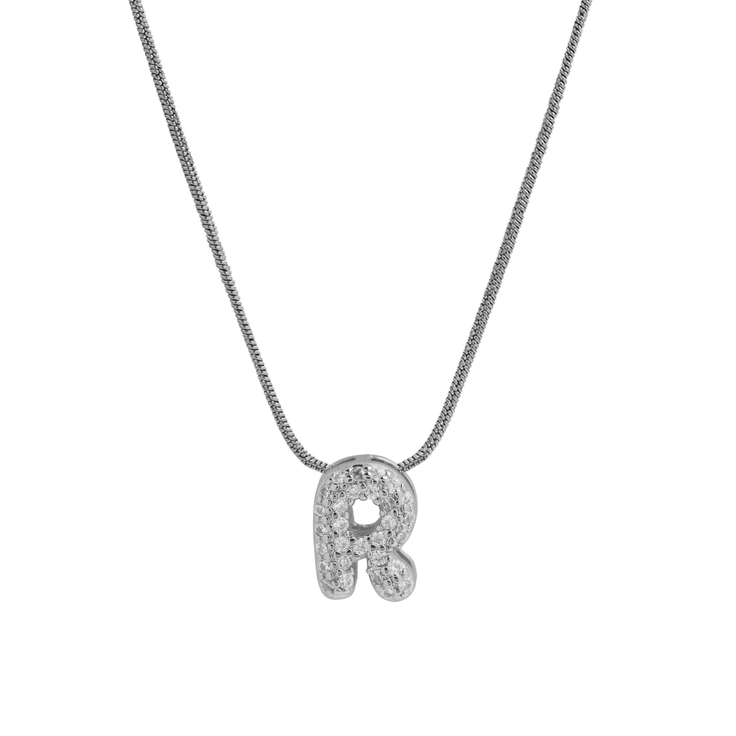 Personalised Bubble Necklace Silver