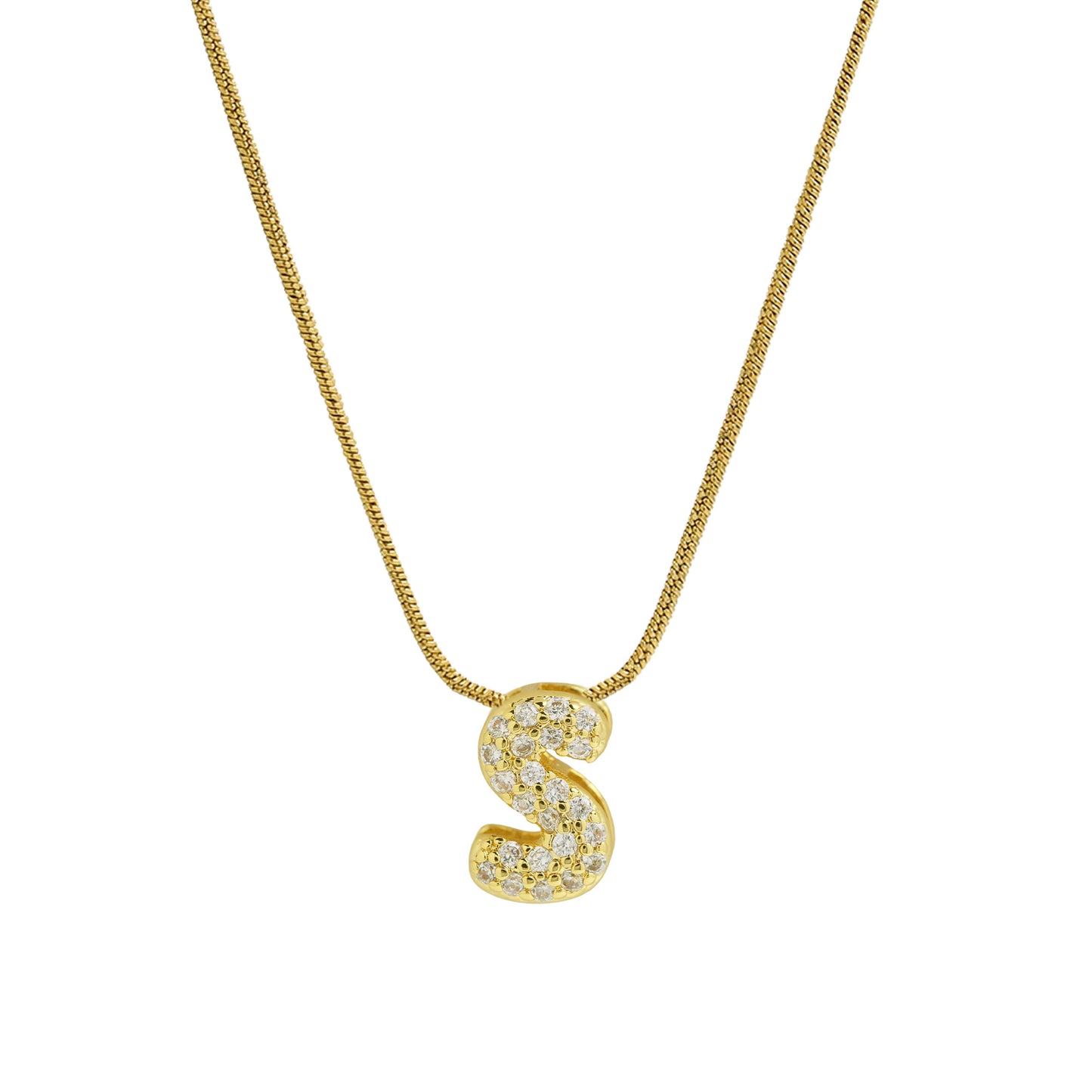 Personalised Bubble Necklace Gold