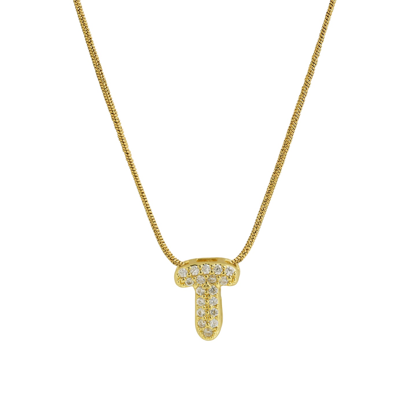 Personalised Bubble Necklace Gold