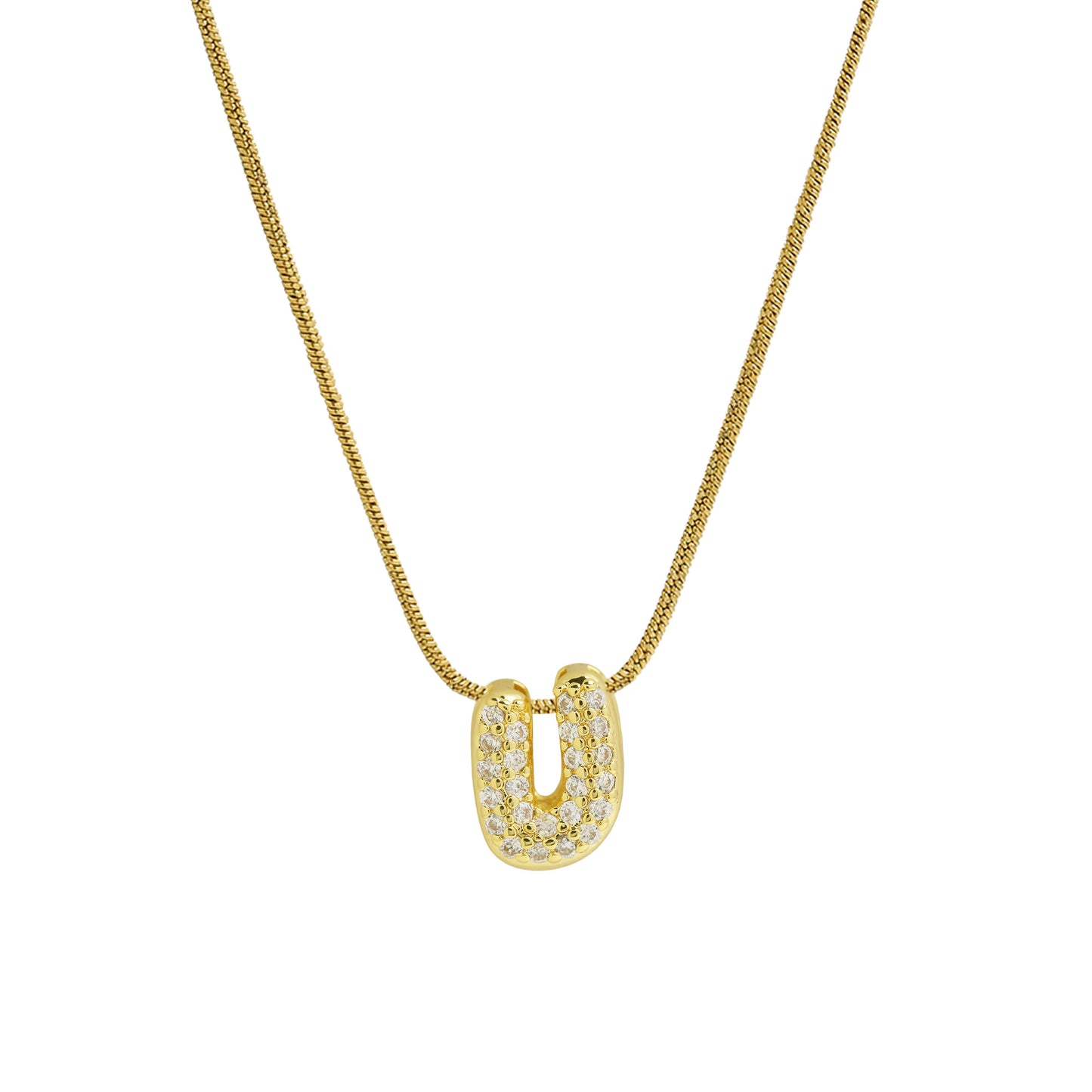 Personalised Bubble Necklace Gold