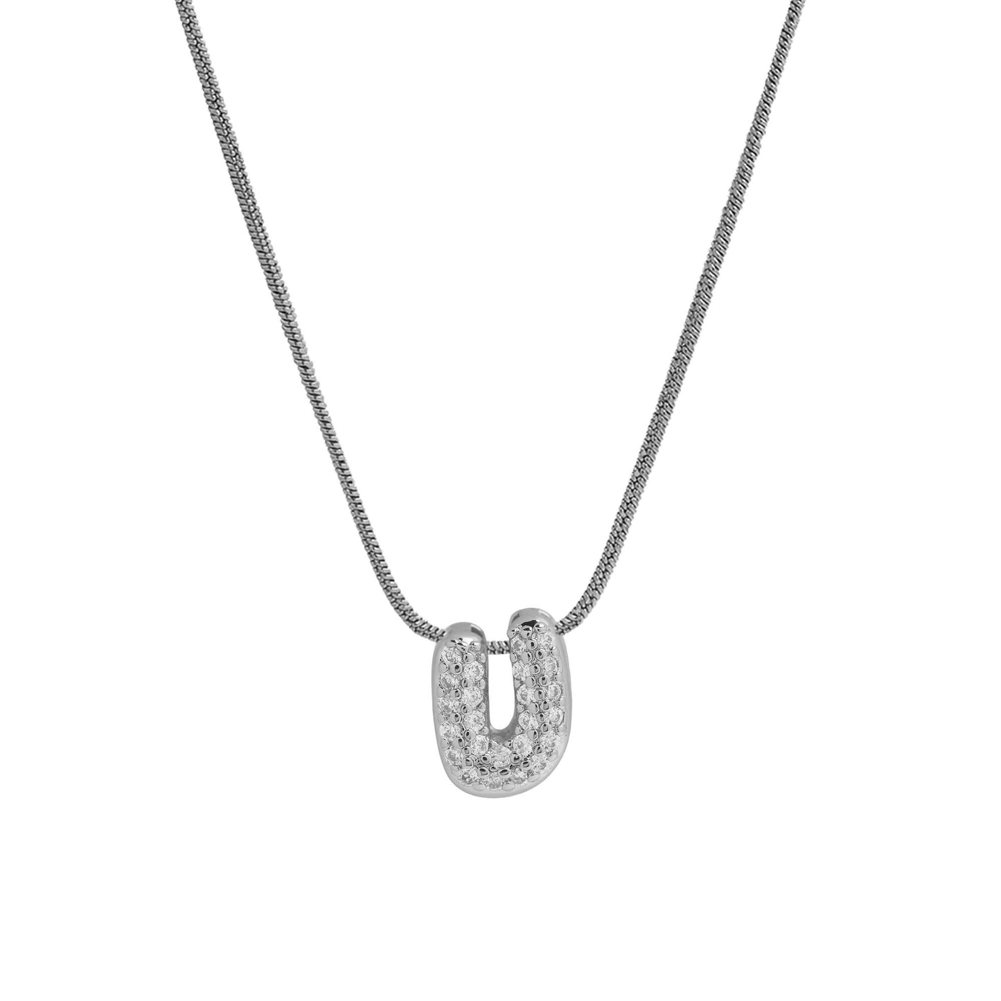 Personalised Bubble Necklace Silver