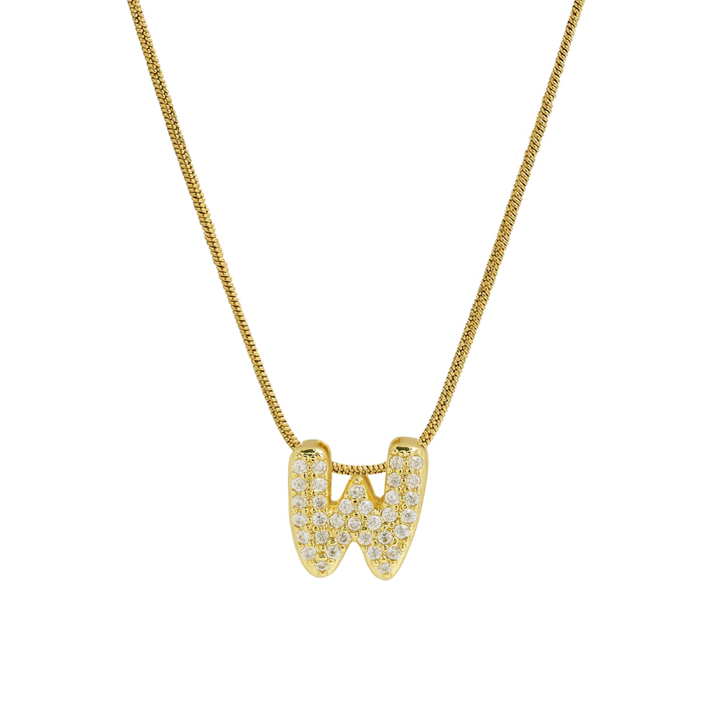 Personalised Bubble Necklace Gold