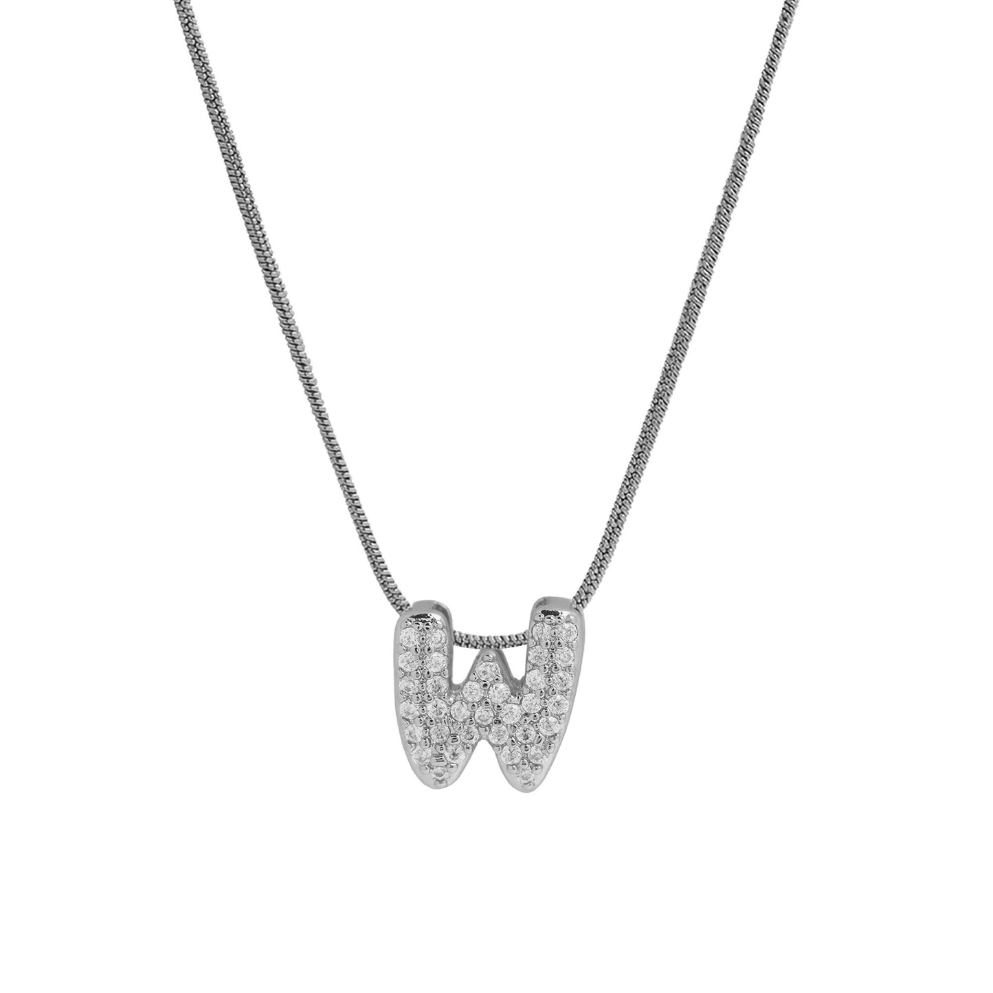 Personalised Bubble Necklace Silver