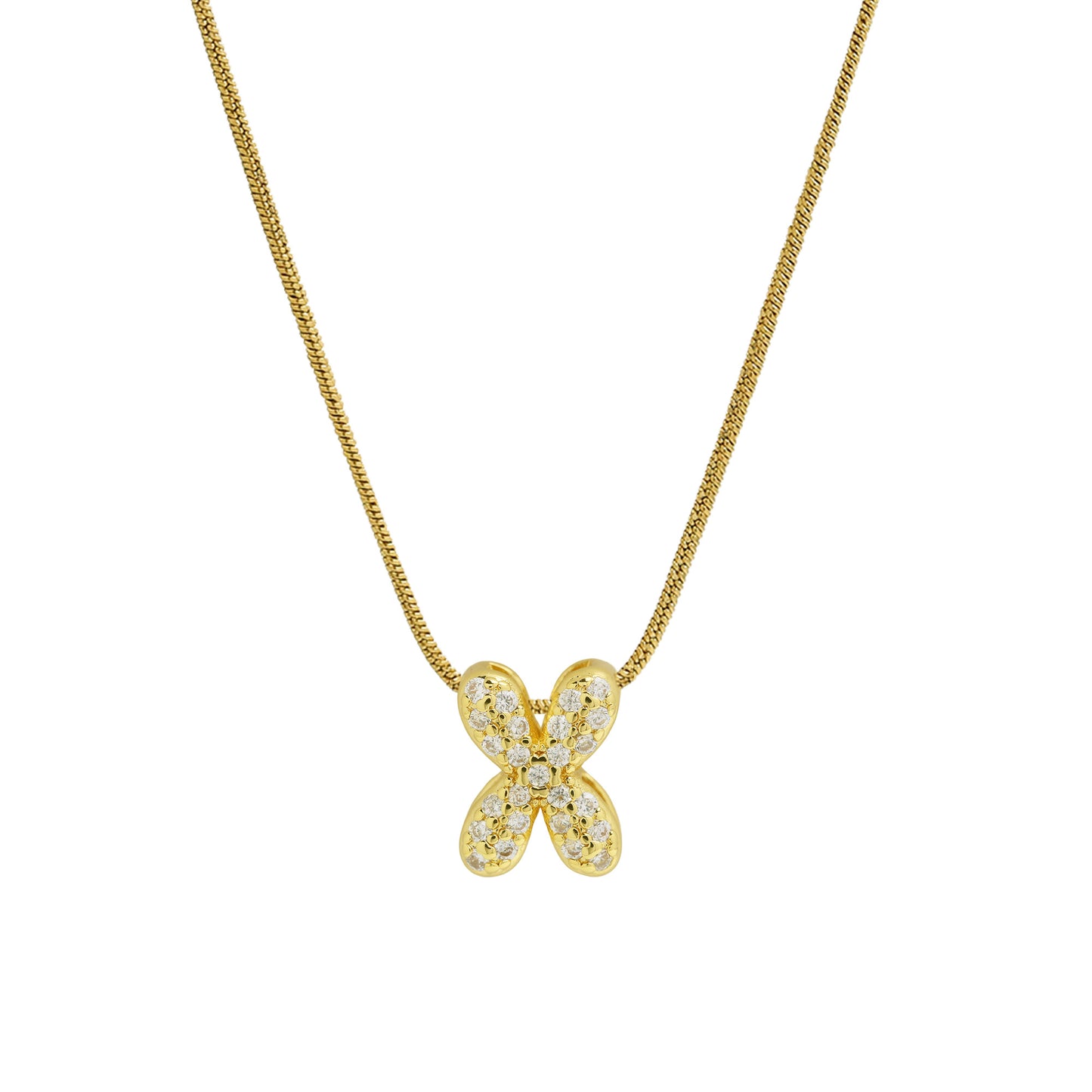 Personalised Bubble Necklace Gold