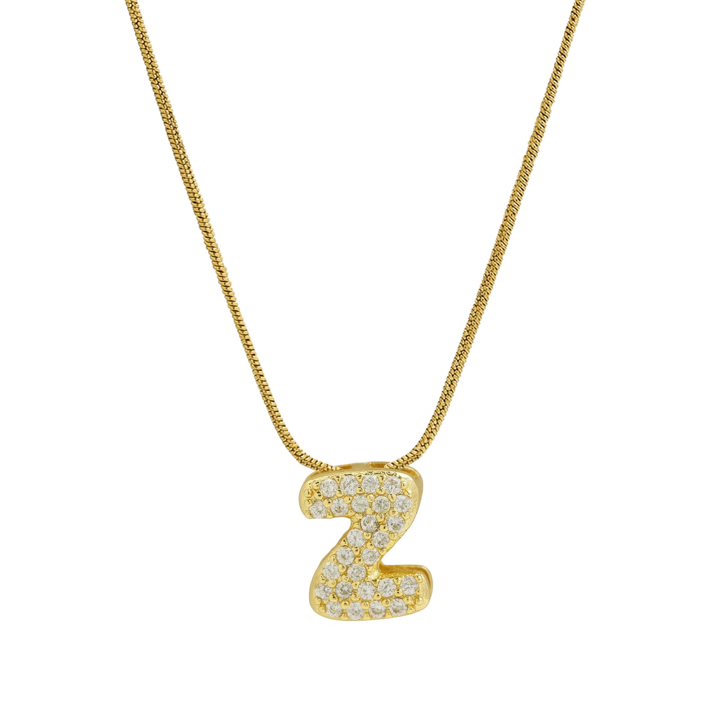 Personalised Bubble Necklace Gold