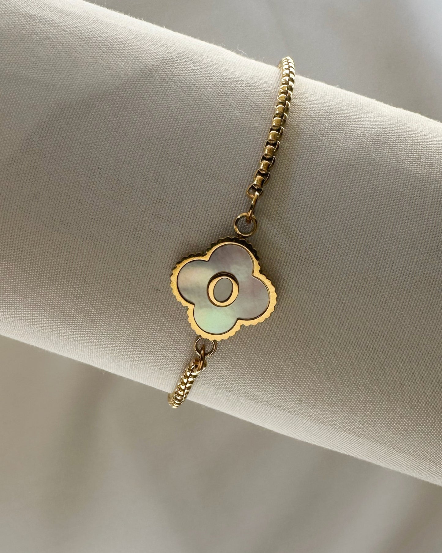 Clover Initial Bracelet