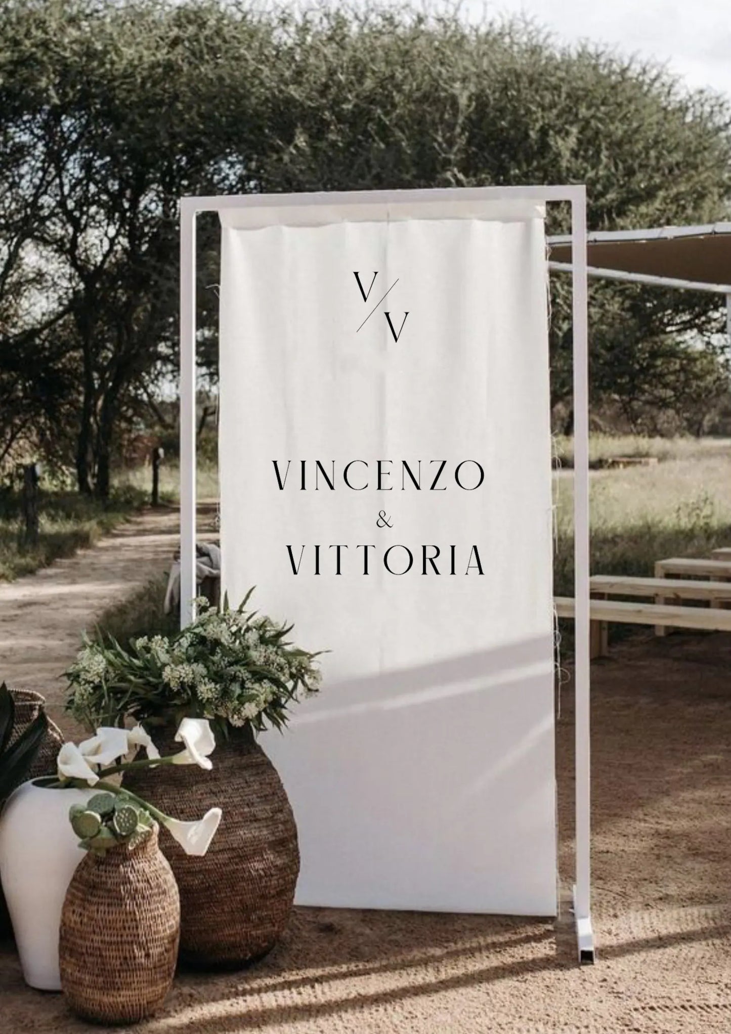 Linen Welcome Sign