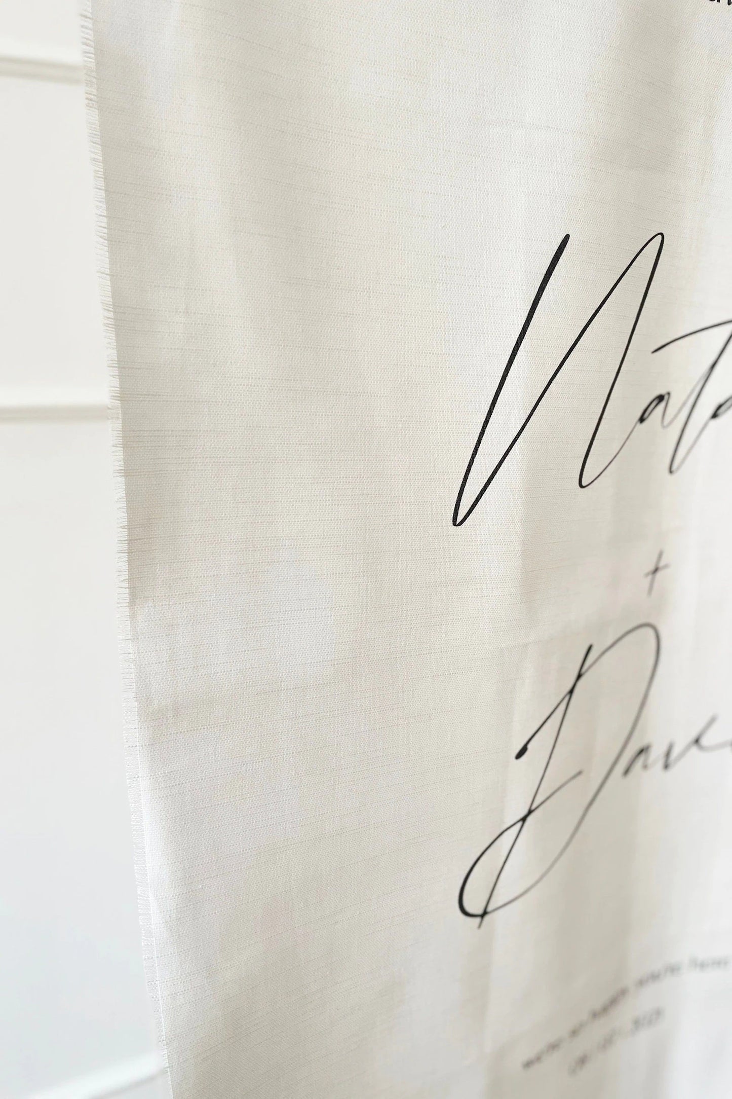 Linen Welcome Sign