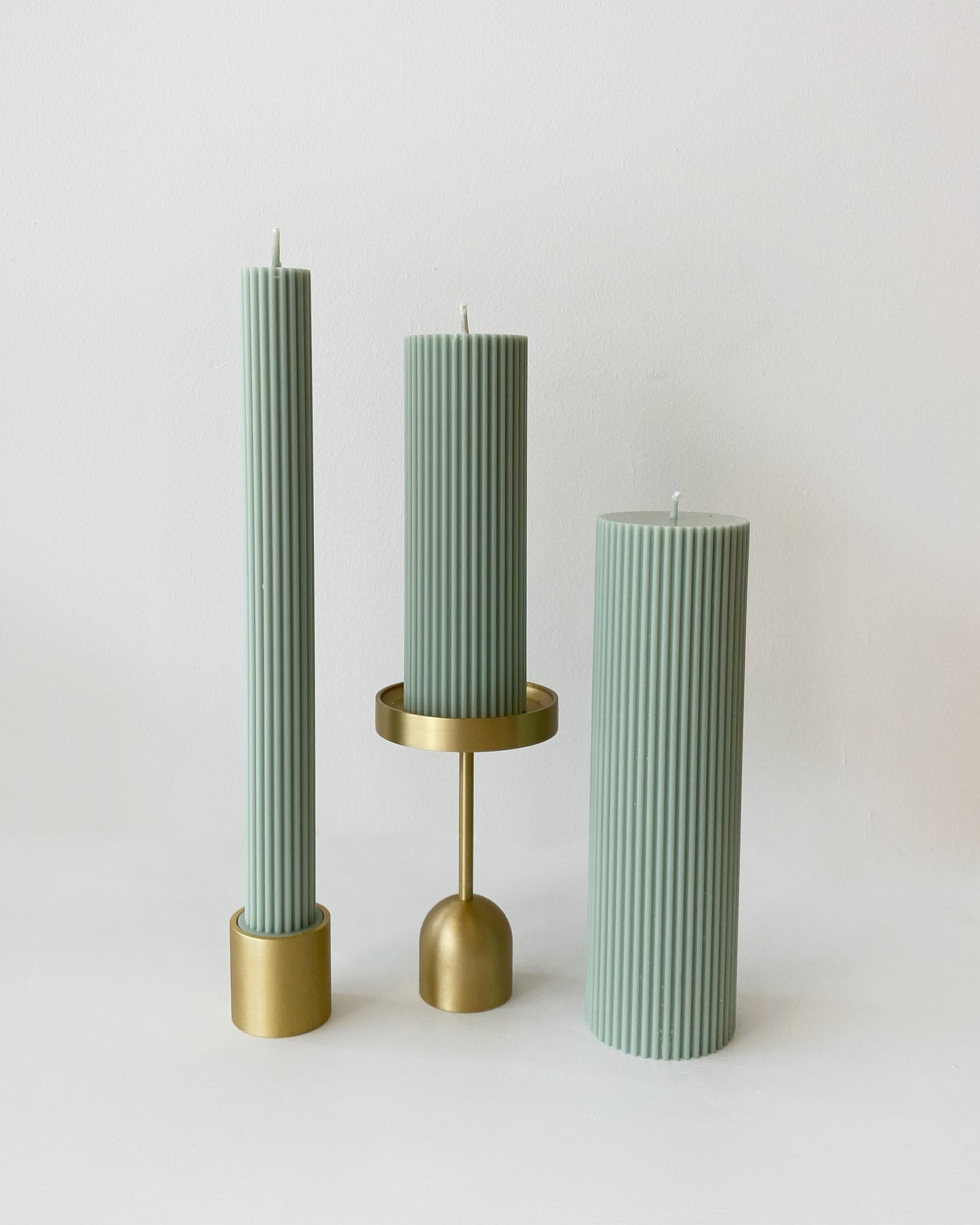 Pillar Trio X Brass Candle Holders