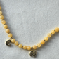 Initial Beaded Gemstone Necklace