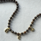 Initial Beaded Gemstone Necklace
