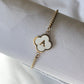 Clover Initial Bracelet