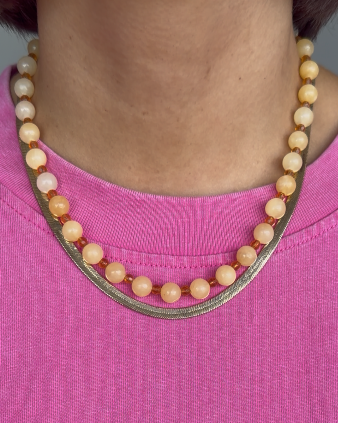 Sol Yellow Jade Necklace