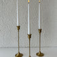 3pc Candlestick Set - Brass Gold