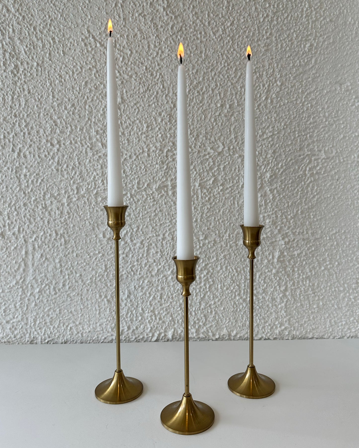 3pc Candlestick Set - Brass Gold