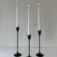 3pc Candlestick Set - Matte Black