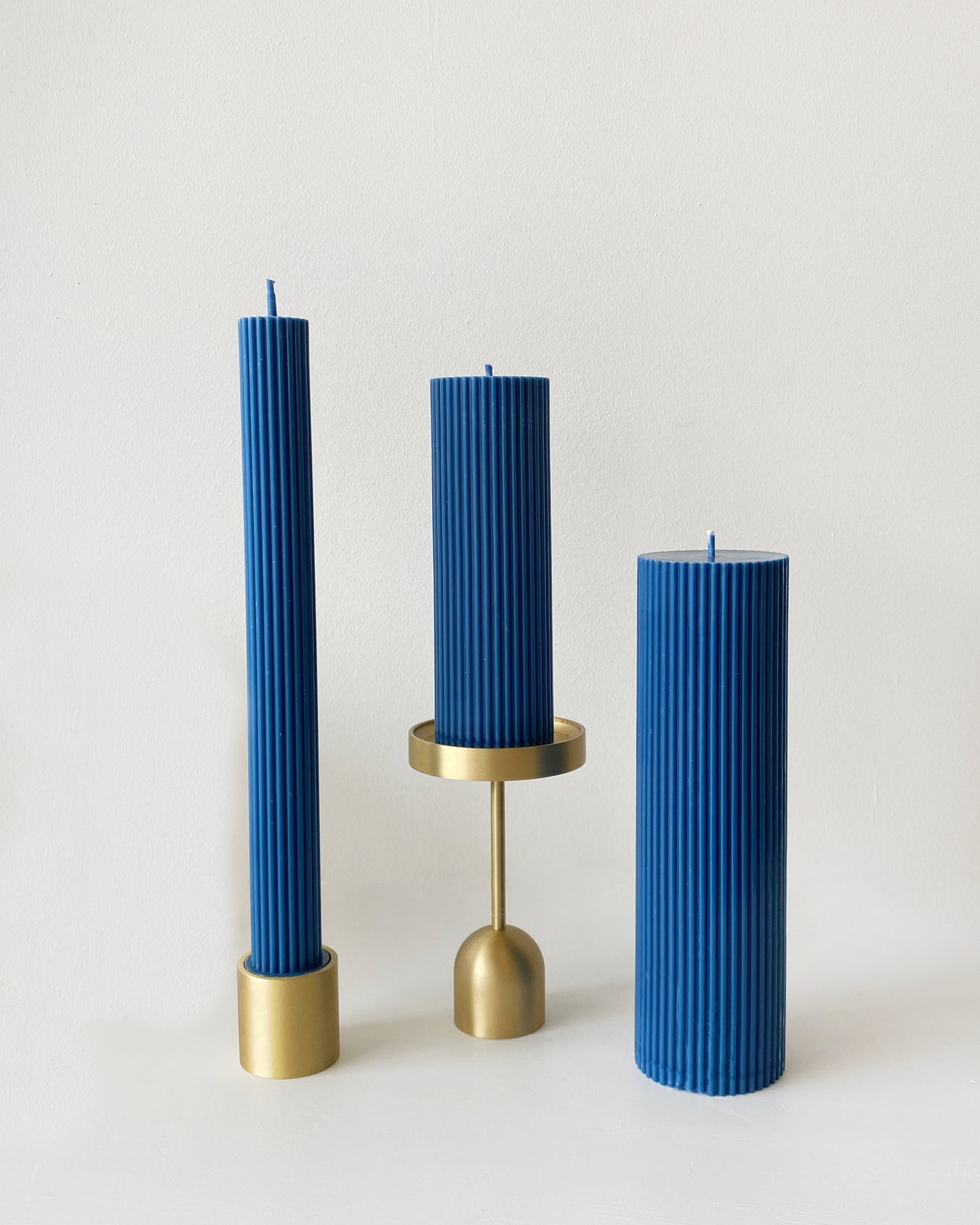 Pillar Trio X Brass Candle Holders