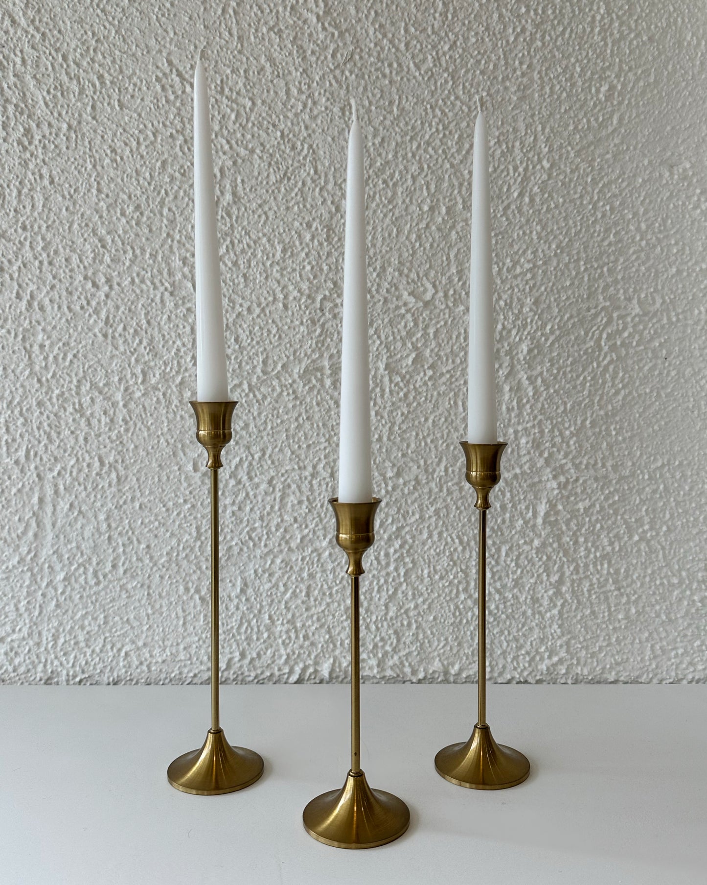 3pc Candlestick Set - Brass Gold